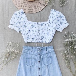 Floral crop top